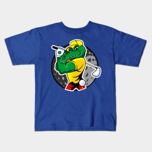 alligator golfer illustration Kids T-Shirt